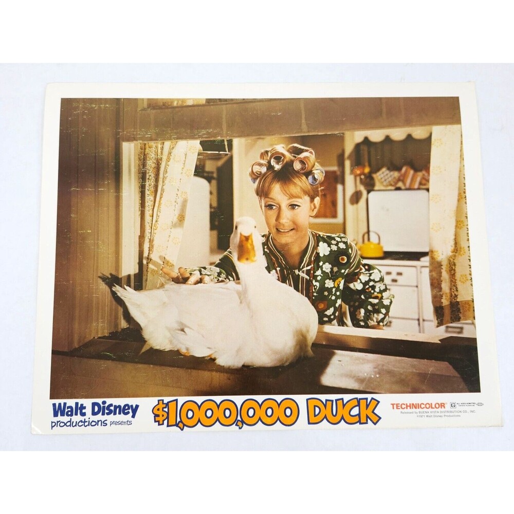 Million Dollar Duck Walt Disney 1971 Original Movie Lobby Card Poster Dean Jones